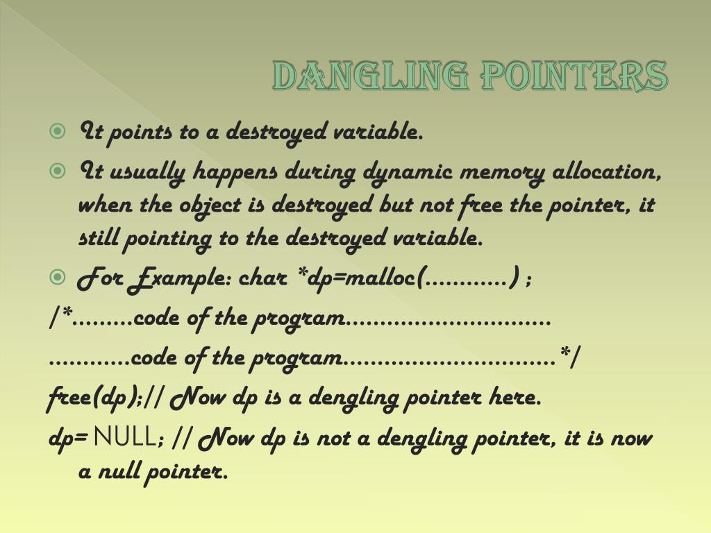 PPT Types of Pointers PowerPoint Presentation, free download ID2241489