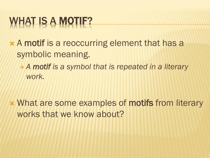 PPT Symbols and Motifs PowerPoint Presentation ID2242805