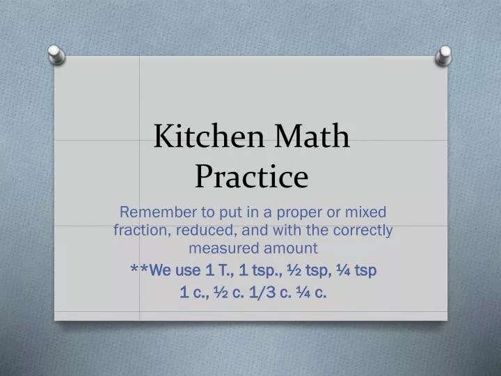 PPT Kitchen Math Practice PowerPoint Presentation, free download ID