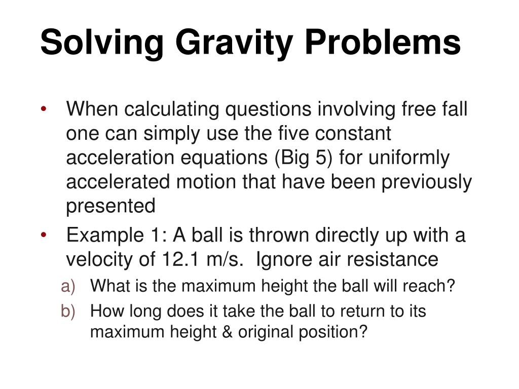 PPT Lesson 3 Acceleration Due to Gravity PowerPoint Presentation