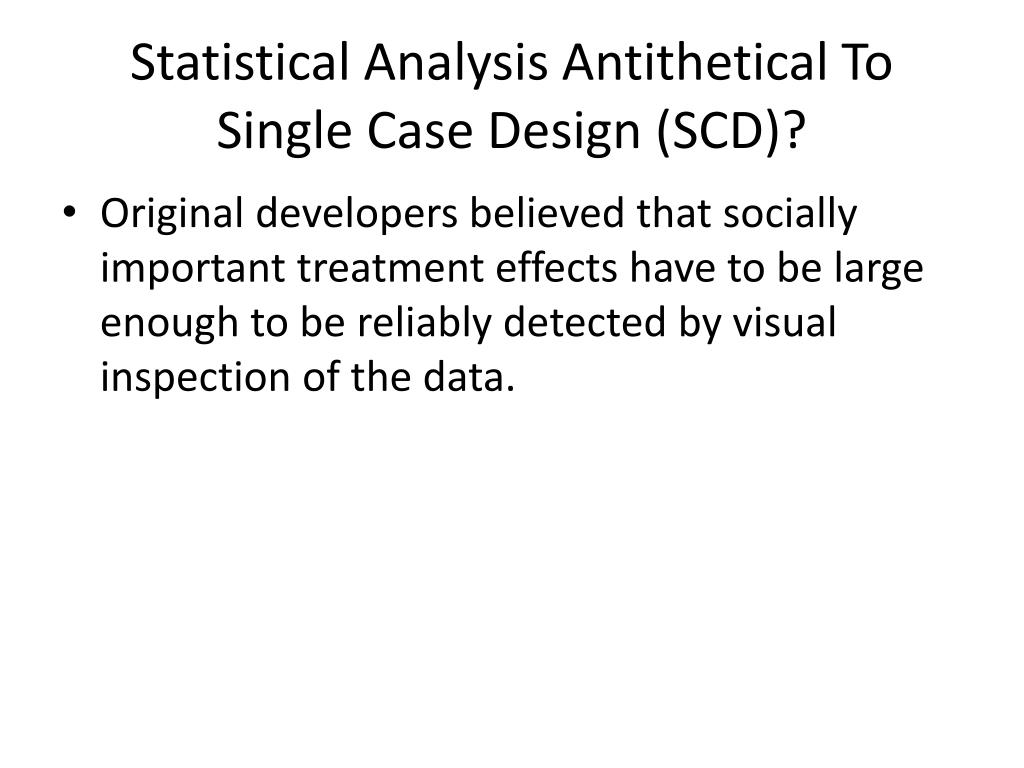 PPT Statistical Analysis of Single Case Design PowerPoint