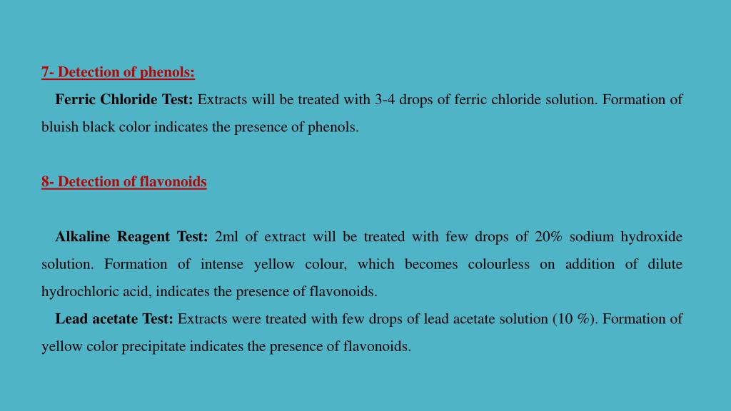 PPT PHYTOCHEMICAL SCREENING OF UNKNOWN DRUGS PowerPoint Presentation