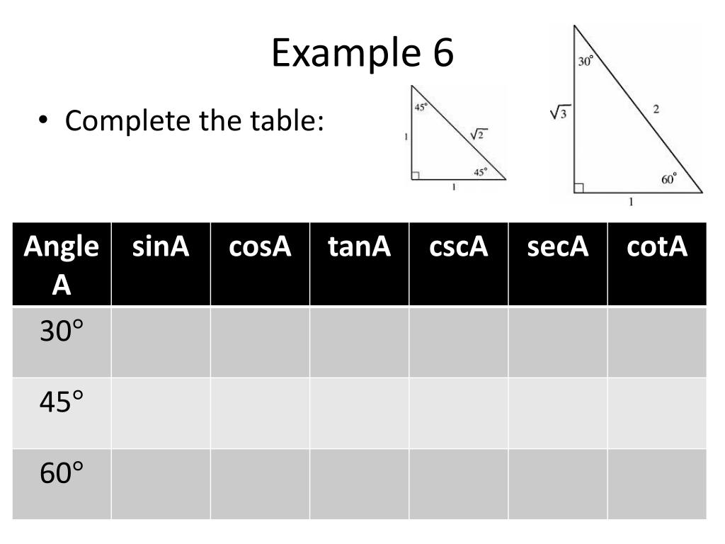 PPT Trigonometric Ratios in Right Triangles PowerPoint Presentation
