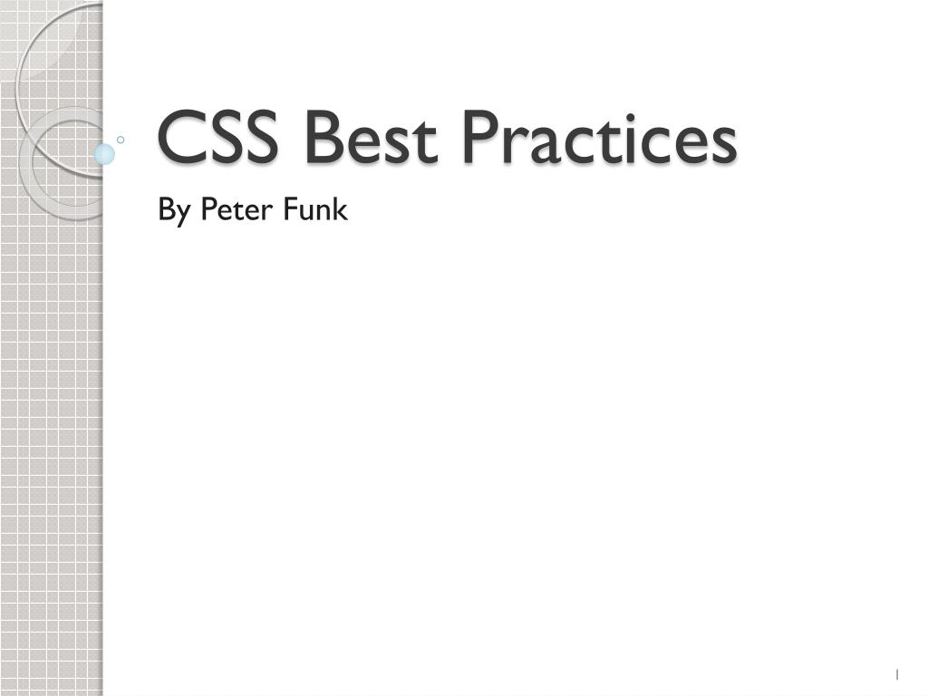 PPT CSS Best Practices PowerPoint Presentation, free download ID2255686
