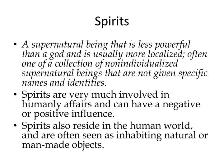 PPT Spirits PowerPoint Presentation, free download ID2256273