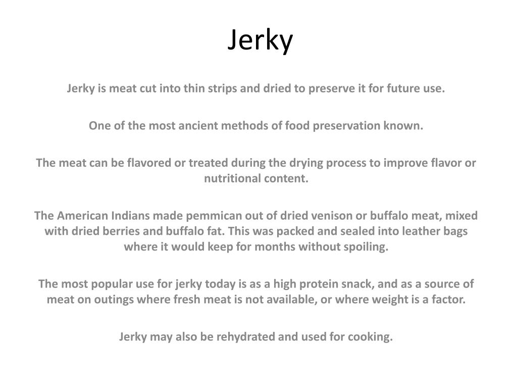 PPT Jerky PowerPoint Presentation, free download ID2257405