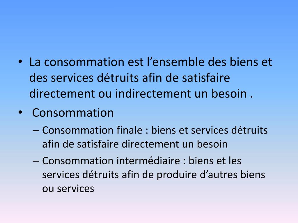 PPT Chapitre4 La consommation et l'épargne PowerPoint Presentation