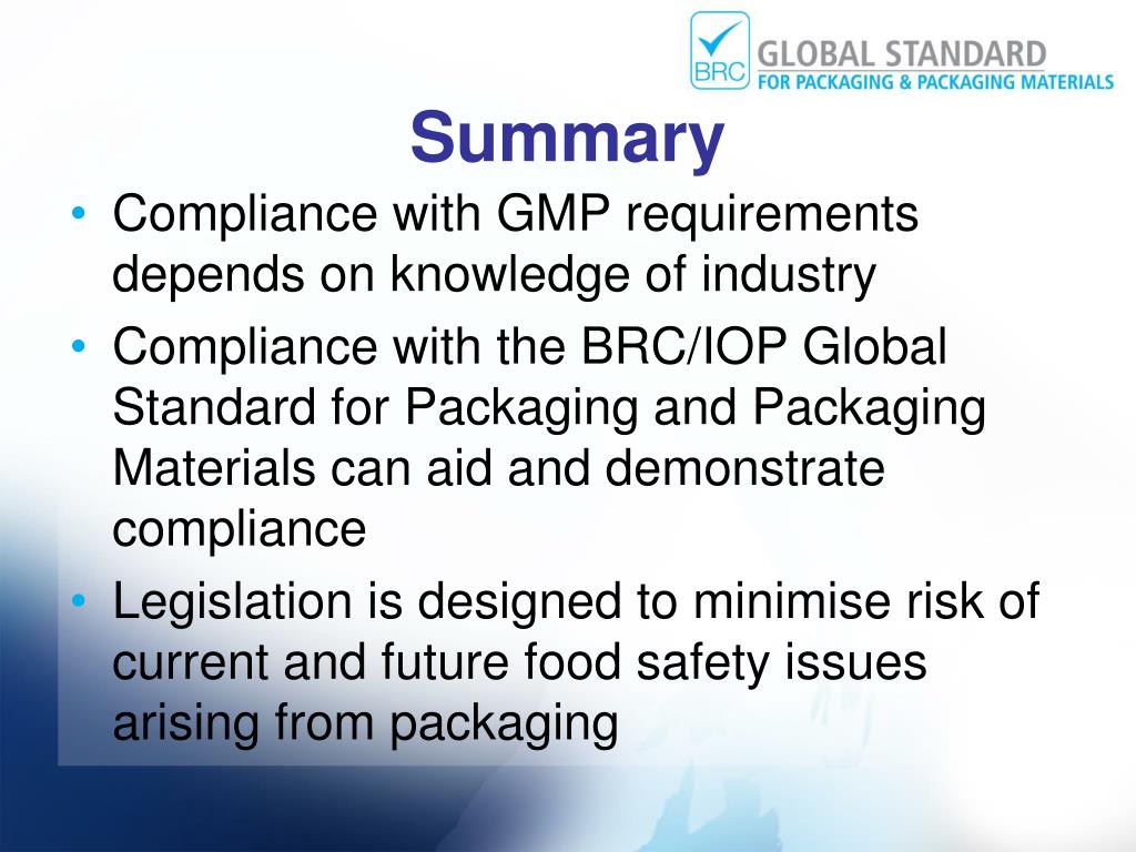 PPT BRC/ IoP Global Standard for Packaging and Packaging Materials