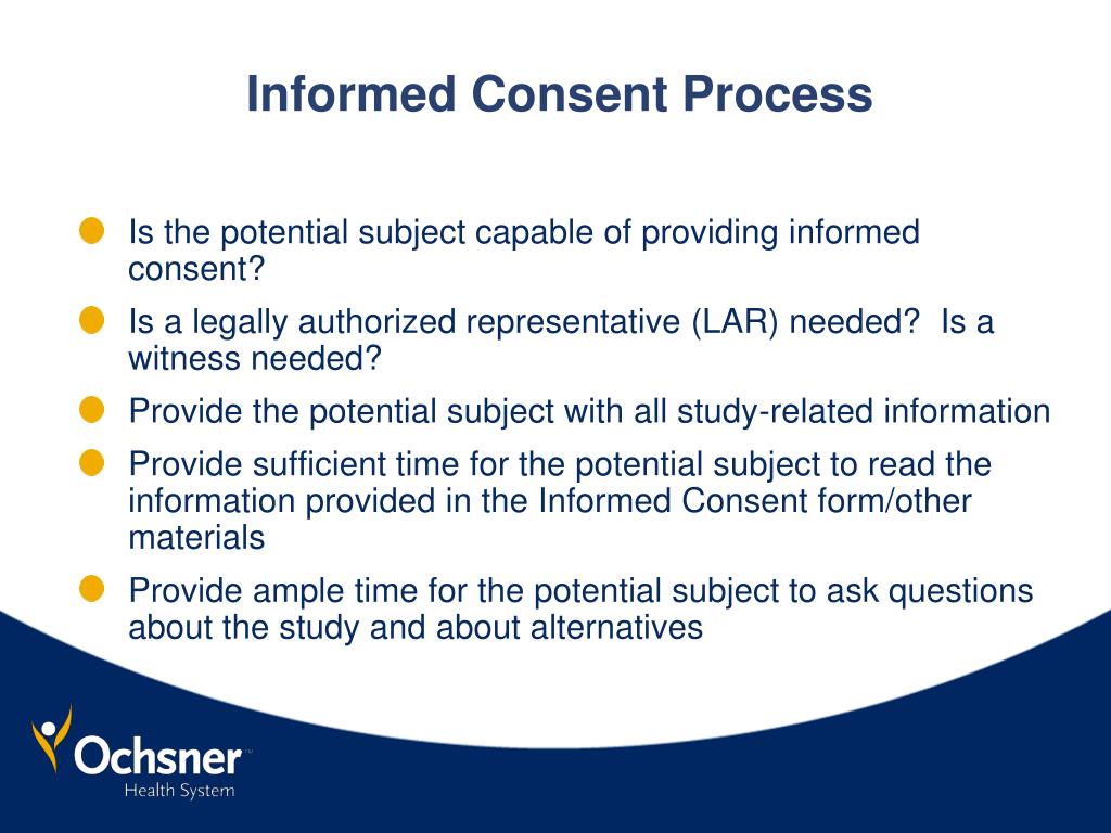 PPT Informed Consent Process PowerPoint Presentation, free download