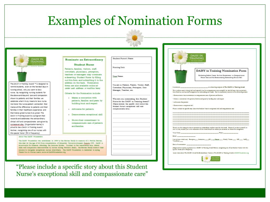 PPT Introducing The DAISY In Training Award PowerPoint Presentation