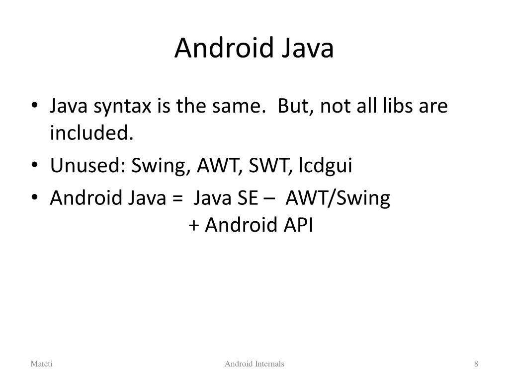 PPT Android “OS” Internals PowerPoint Presentation, free download