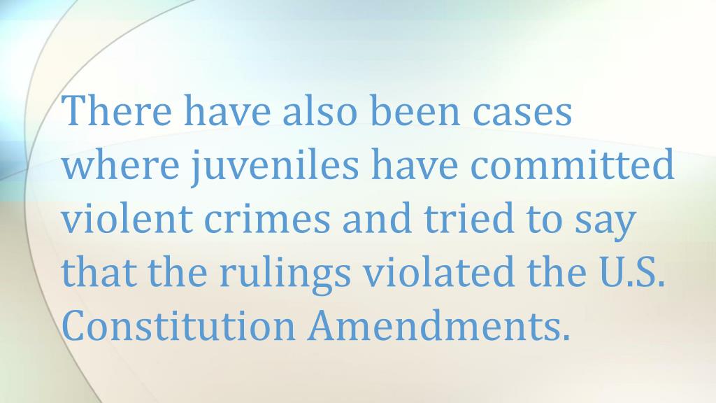 PPT Juveniles Who Commit Violent Crimes Should be Tried as Adults