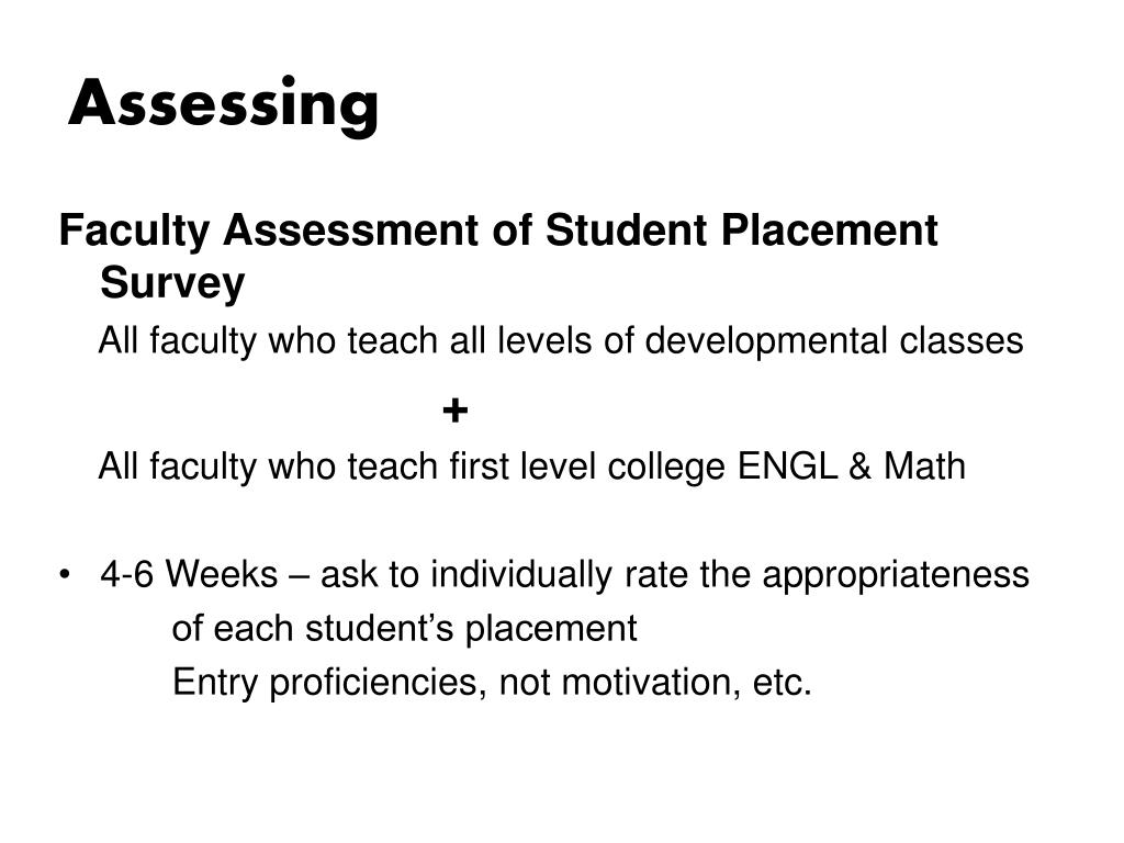 PPT Placement Testing PowerPoint Presentation, free download ID2270989