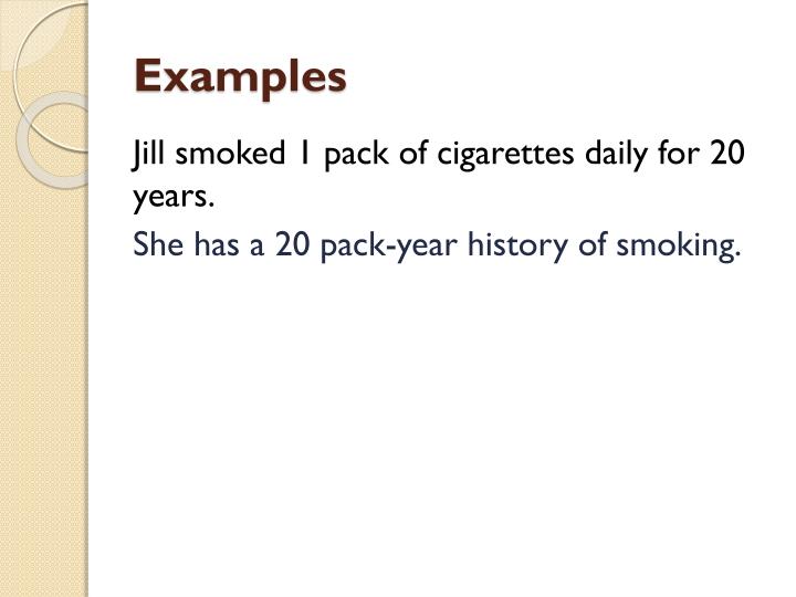 PPT Pharmaceutical care PackYears of Smoking prepared by Refaa