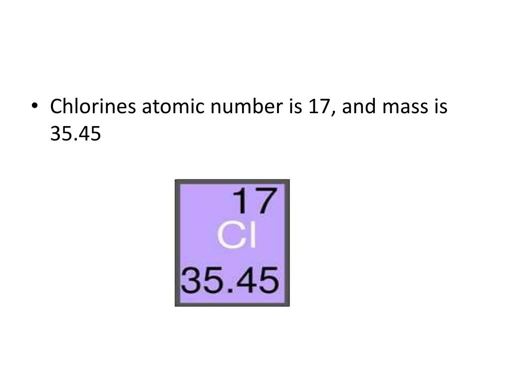Chlorine Atomic Number