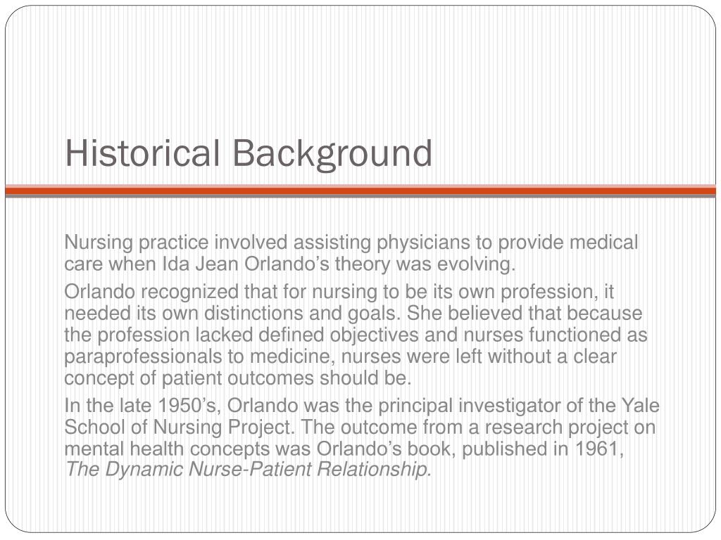 PPT Ida Orlando’s Nursing Theory PowerPoint Presentation, free