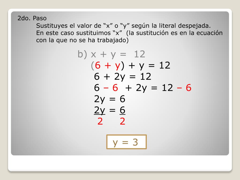 PPT Método de Sustitución PowerPoint Presentation, free download ID