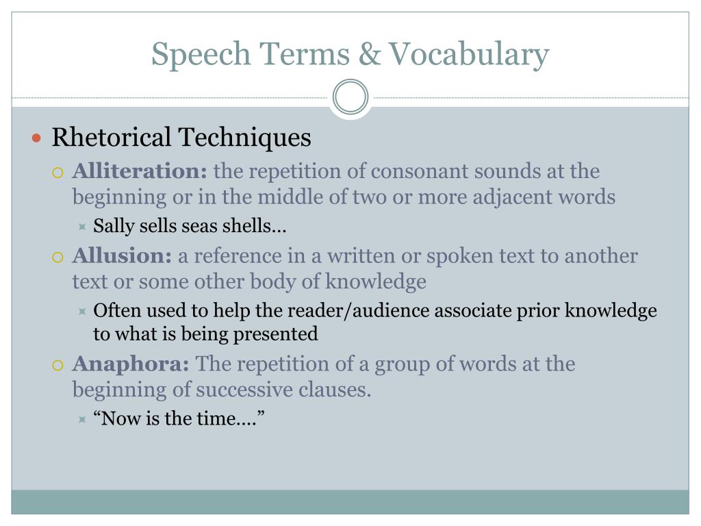 PPT Rhetorical Techniques in Speech PowerPoint Presentation, free