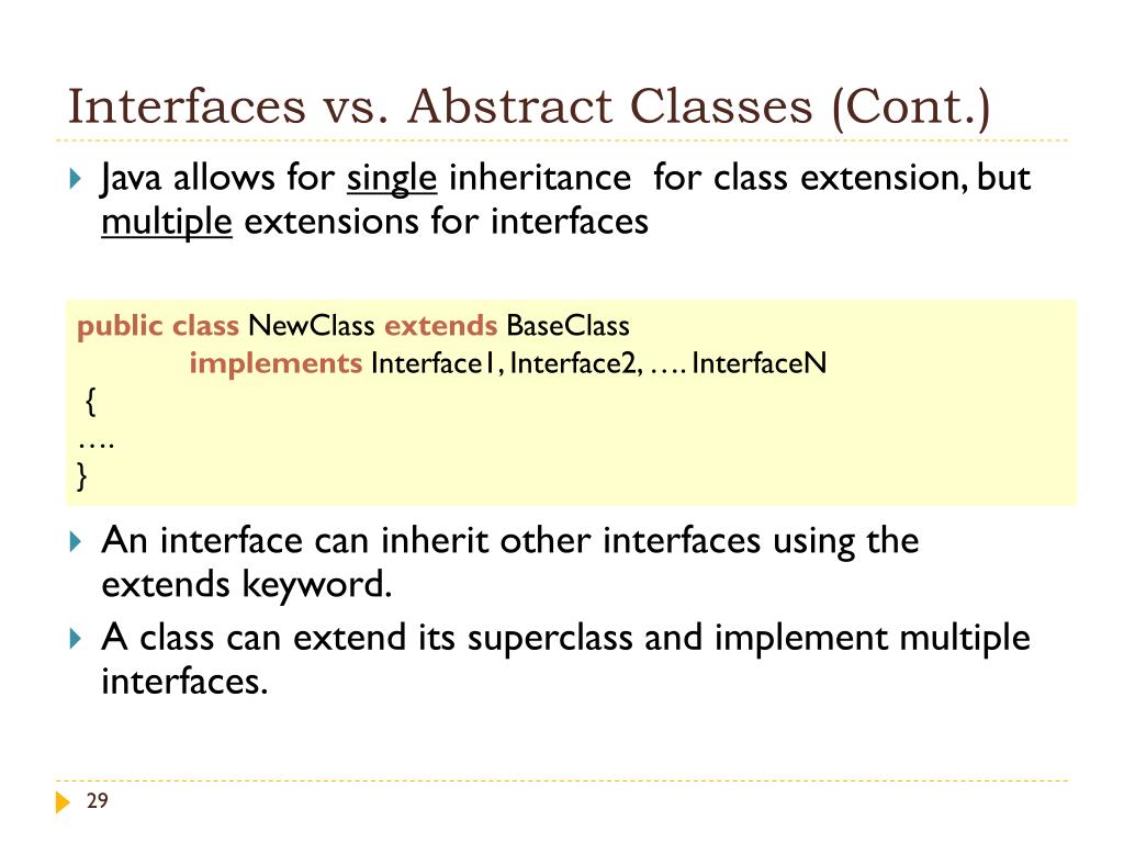 PPT Abstract Classes and Interfaces PowerPoint Presentation, free