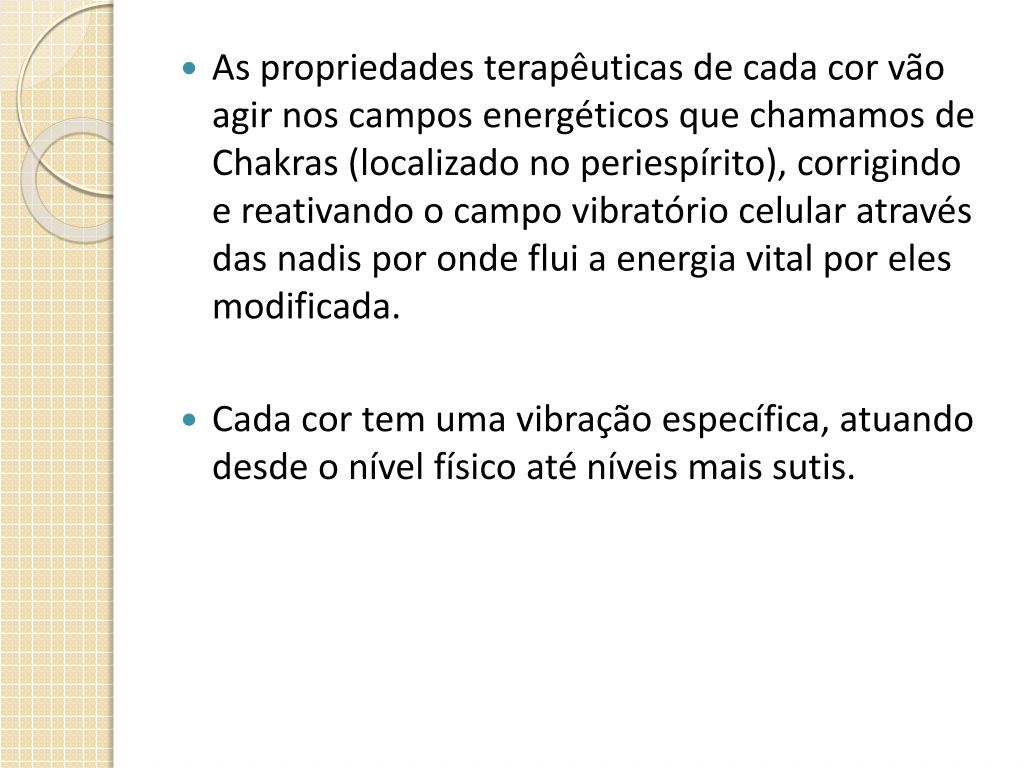 PPT CROMOTERAPIA PowerPoint Presentation, free download