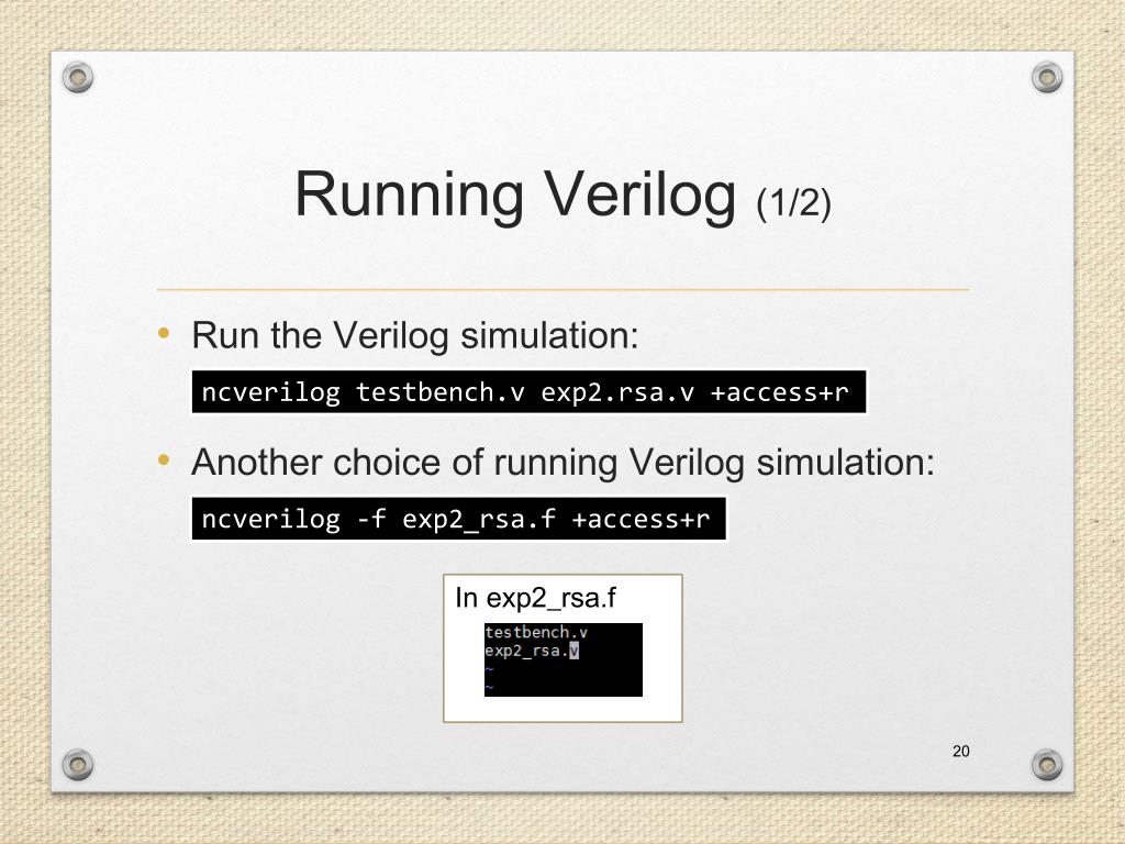 PPT Verilog Simulation & Debugging Tools PowerPoint Presentation ID