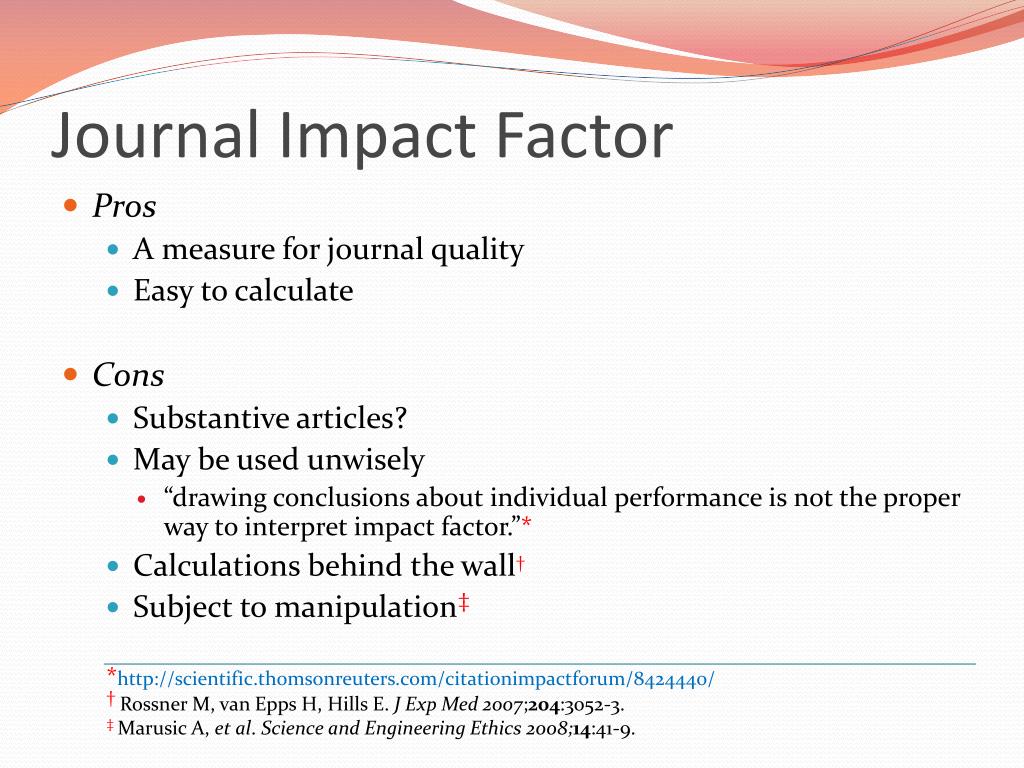 PPT Journal Impact Factor and Hindex PowerPoint Presentation, free