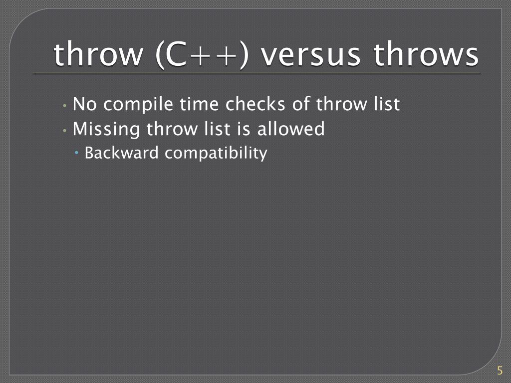 PPT C++ Exception Handling PowerPoint Presentation, free download