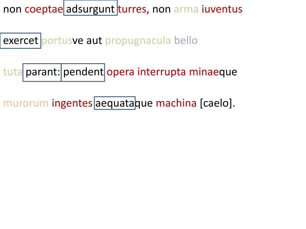 PPT At regina [ gravi ] iamdudum saucia [ cura ] PowerPoint