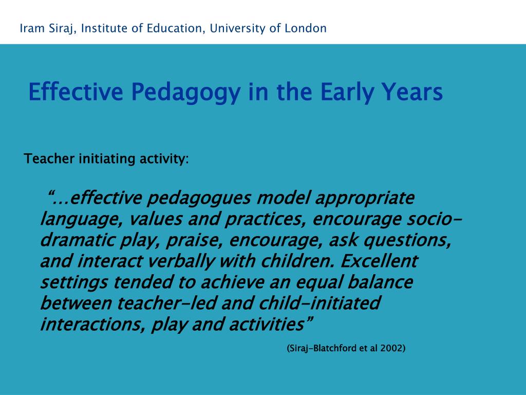 PPT Early Childhood Quality interactional Pedagogy, Curriculum and
