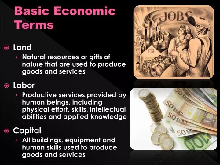PPT Basic Economic Terms PowerPoint Presentation, free download ID