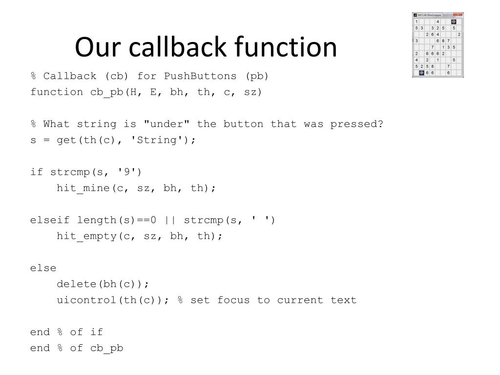 PPT MATLAB Minesweeper PowerPoint Presentation, free download ID
