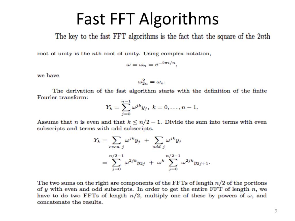 PPT Fast (finite) Fourier Transforms ( FFTs ) PowerPoint Presentation