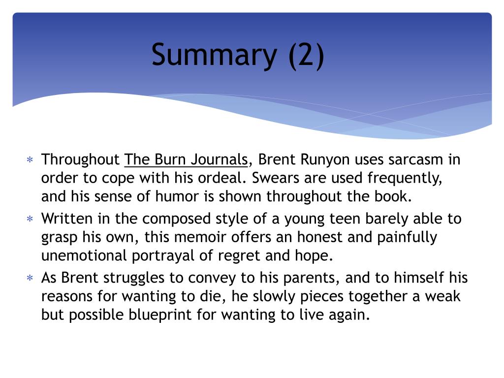 PPT The Burn Journals PowerPoint Presentation, free download ID2309753