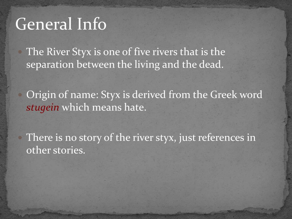 PPT The River Styx PowerPoint Presentation, free download ID2312090