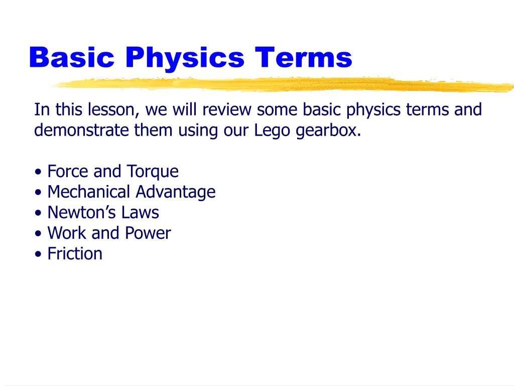 PPT Basic Physics Terms PowerPoint Presentation, free download ID