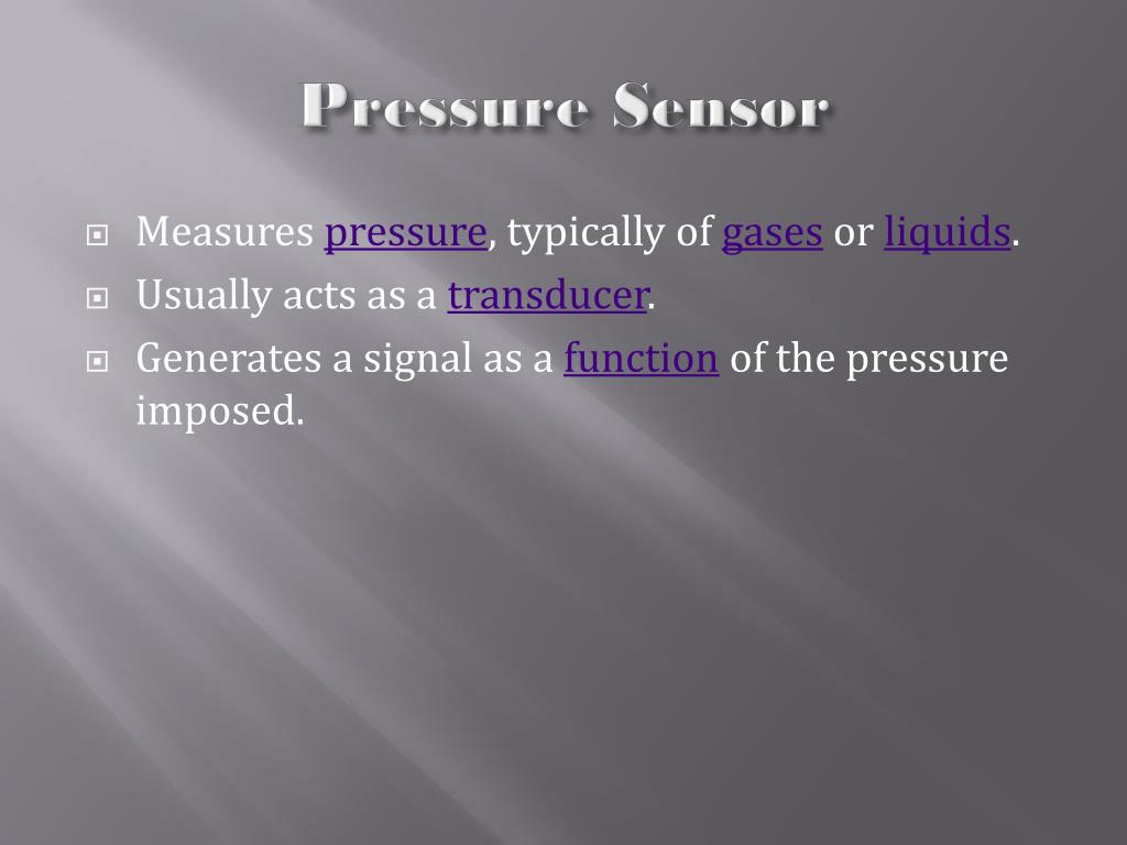 PPT PRESSURE SENSORS PowerPoint Presentation, free download ID2316702