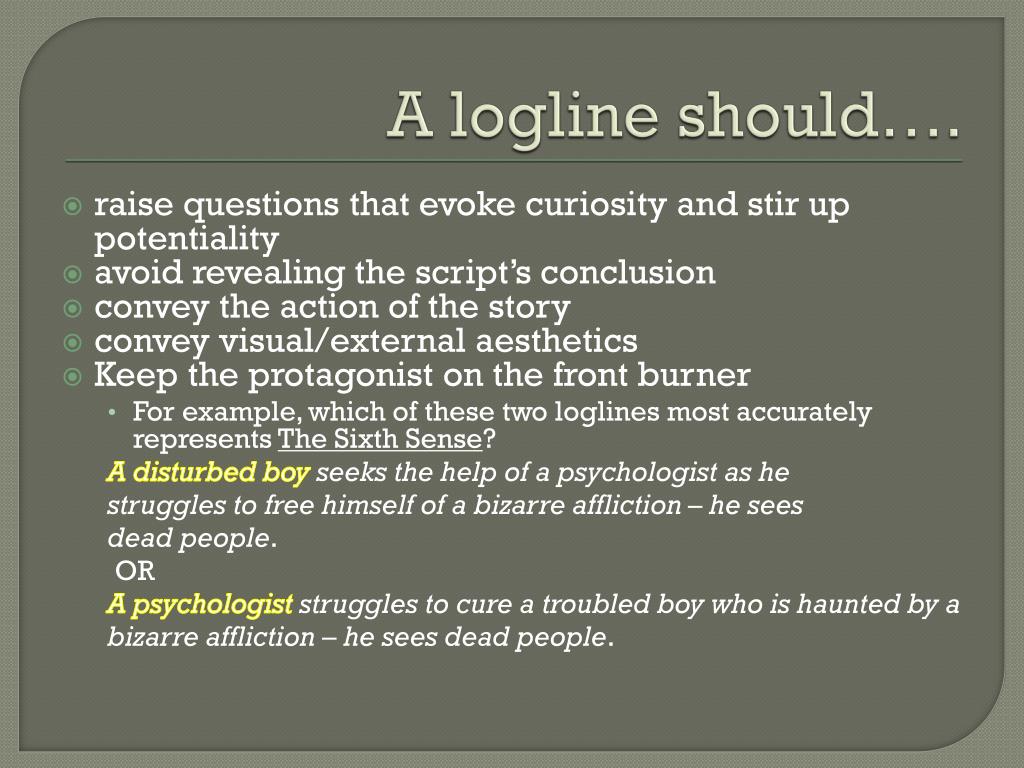 PPT LOGLINES PowerPoint Presentation, free download ID