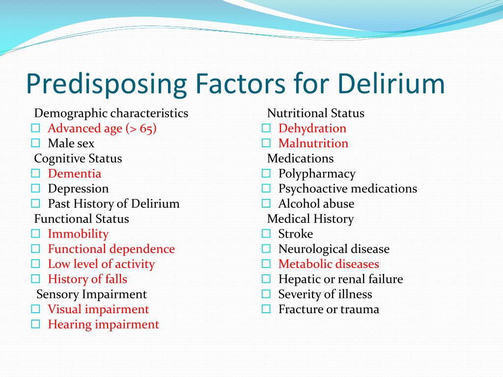 PPT Assessment and Management of Delirium in Older Adults PowerPoint