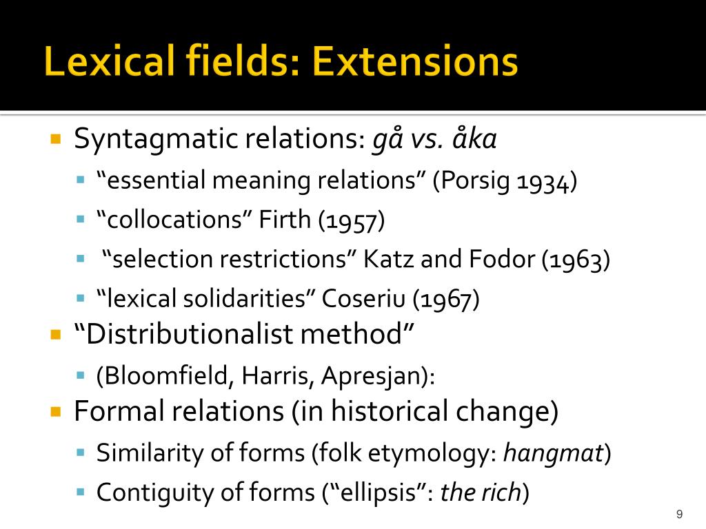 PPT Semantics and Lexicology SVEM21 3. Structuralist Semantics
