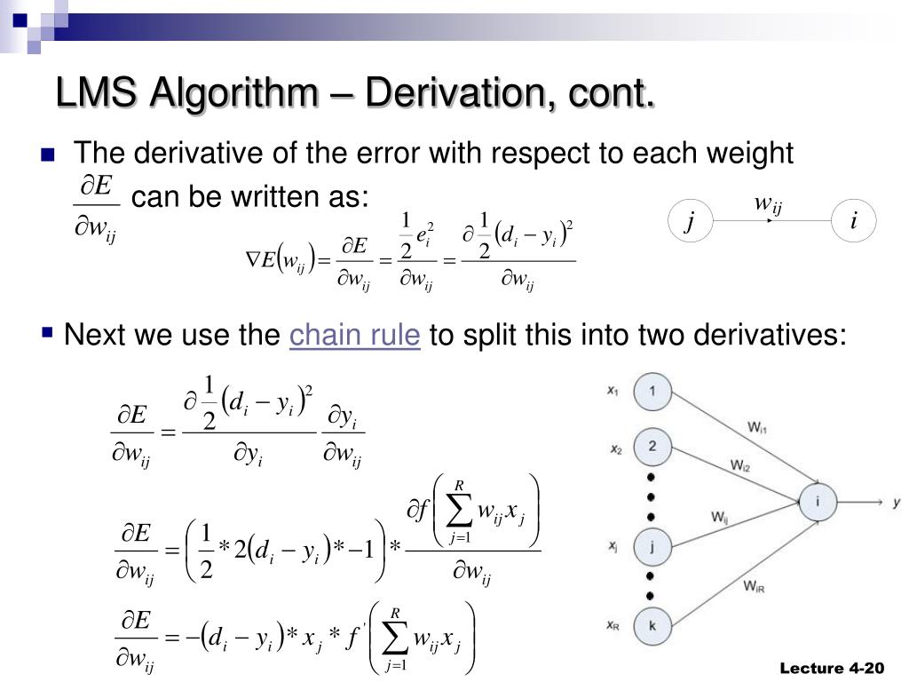 PPT Neural Networks Lecture 4 Least Mean Square algorithm for Single