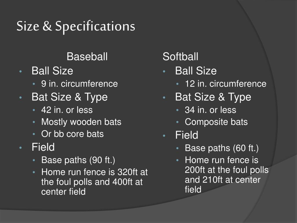 PPT - Baseball Vs. Softball PowerPoint Presentation, free download - ID