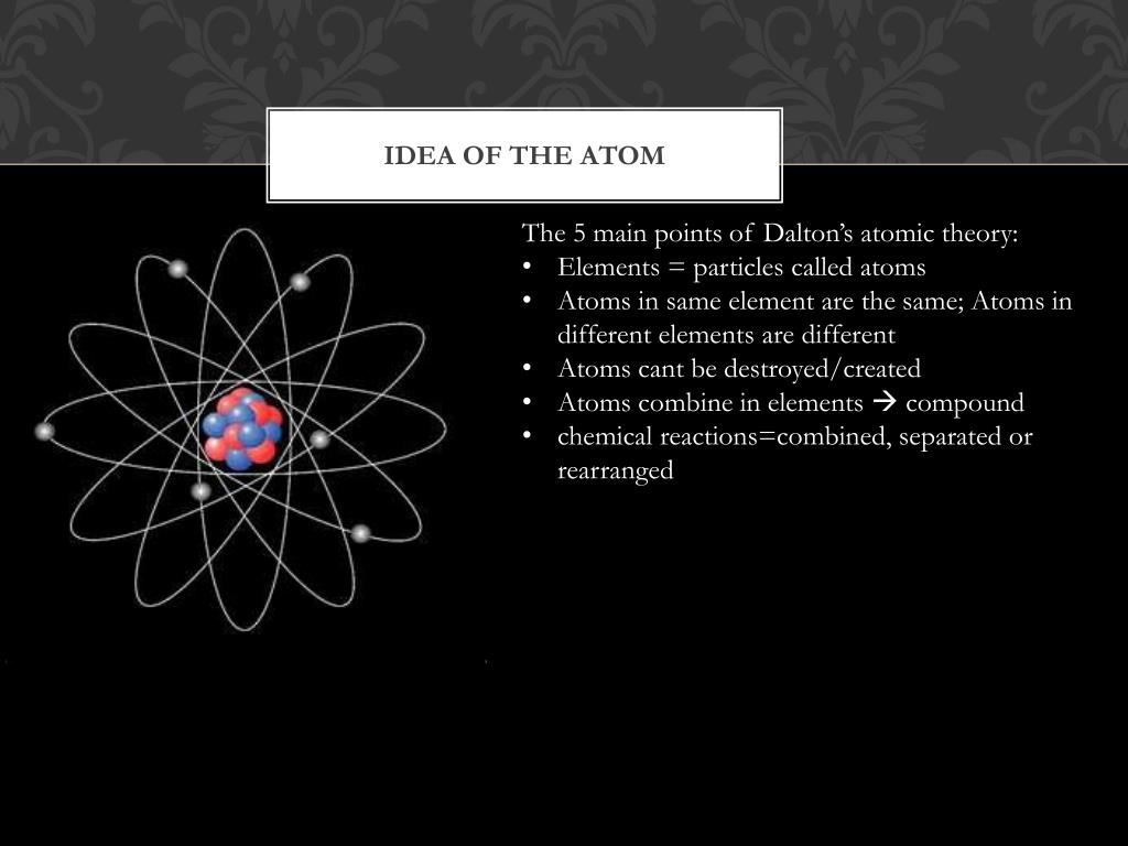 What Are The 5 Main Points Of Dalton S Atomic Theory slidedocnow