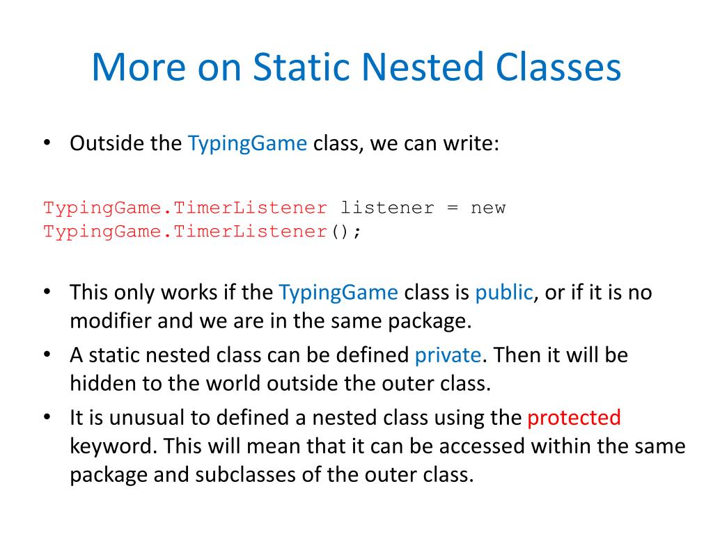 PPT Nested Classes and Event Handling PowerPoint Presentation, free