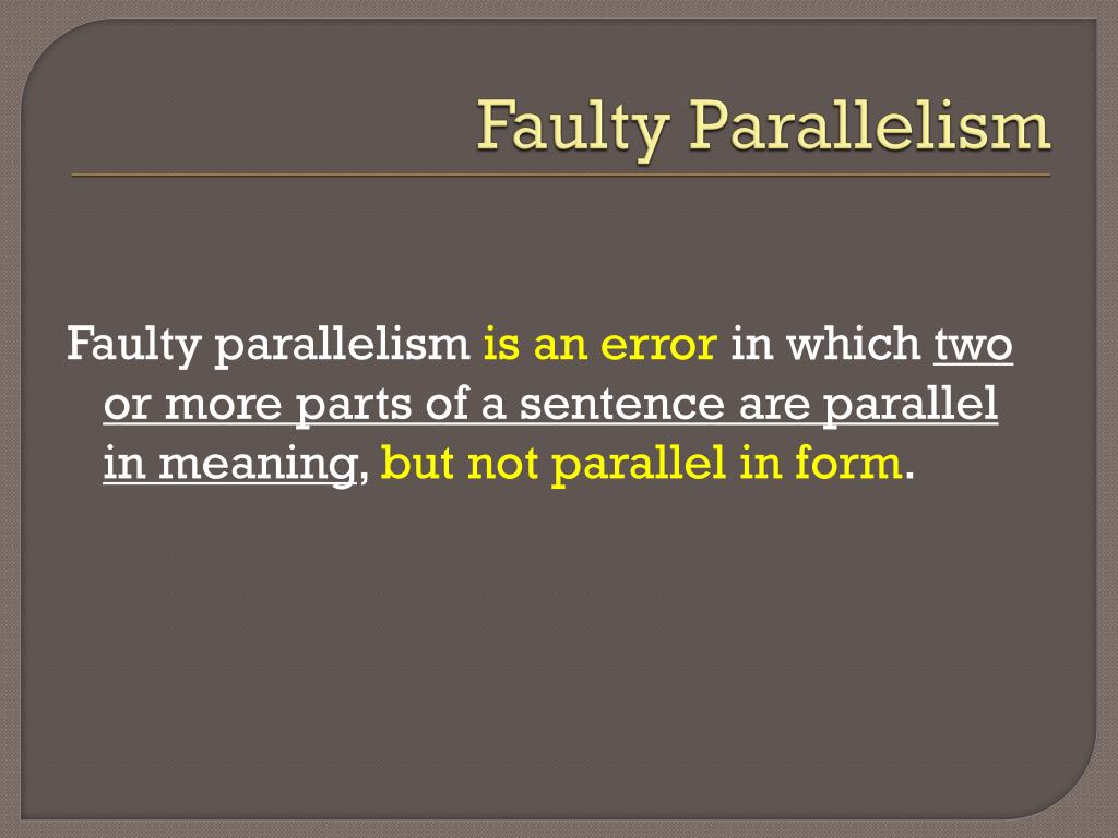 PPT Faulty Parallelism PowerPoint Presentation, free download ID PPT Faulty Parallelism PowerPoint Presentation, free download ID