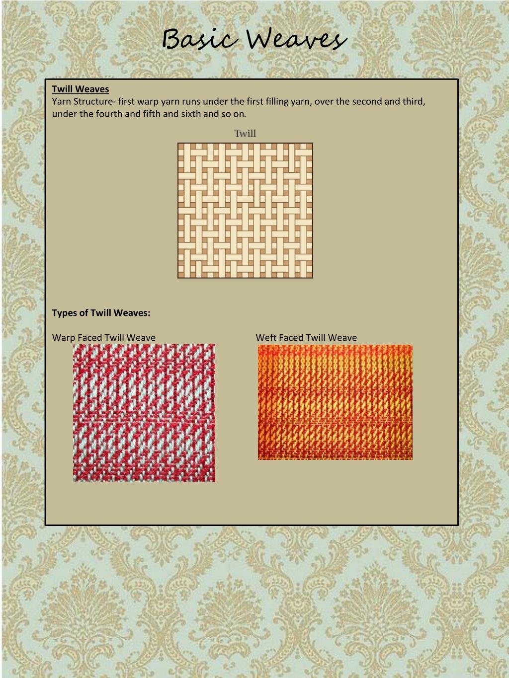 PPT Basic Weaves PowerPoint Presentation, free download ID2326638