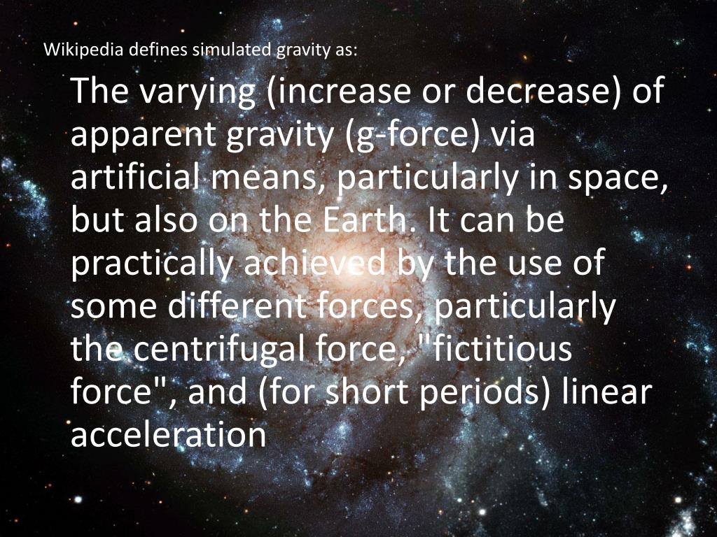 PPT SIMULATED GRAVITY! PowerPoint Presentation, free download ID