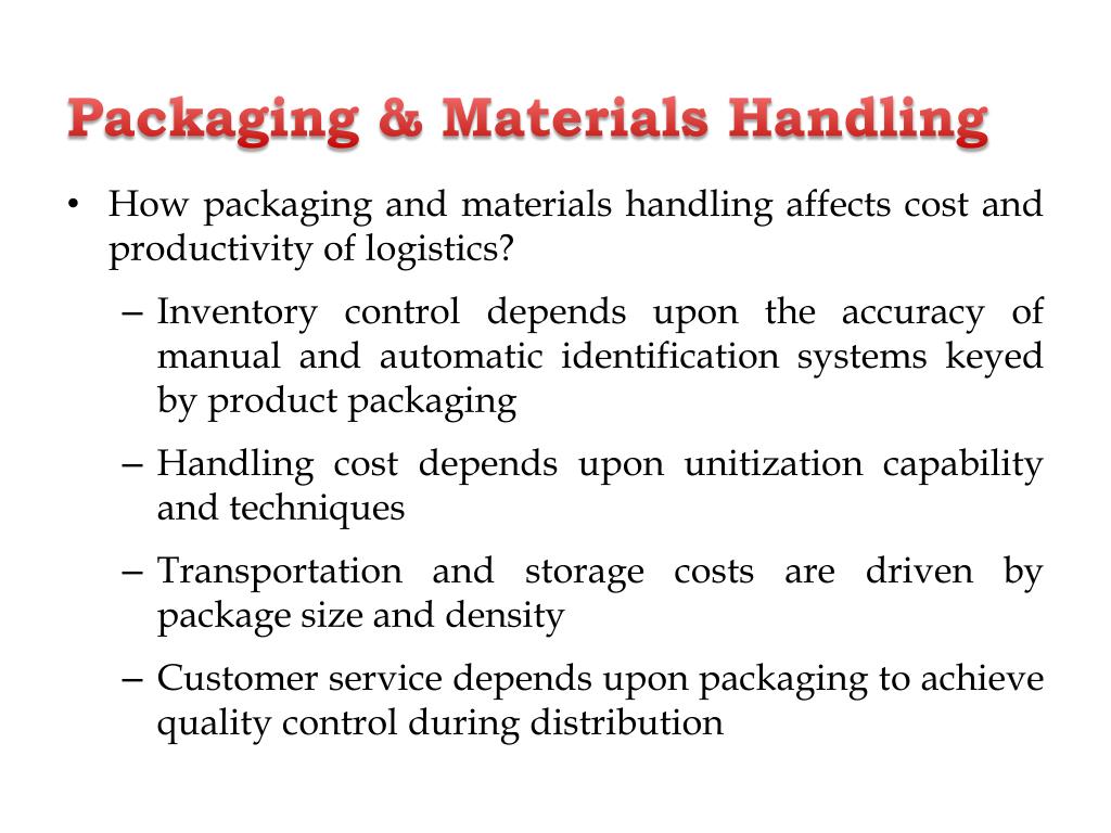 PPT PACKAGING & MATERIALS HANDLING PowerPoint Presentation, free