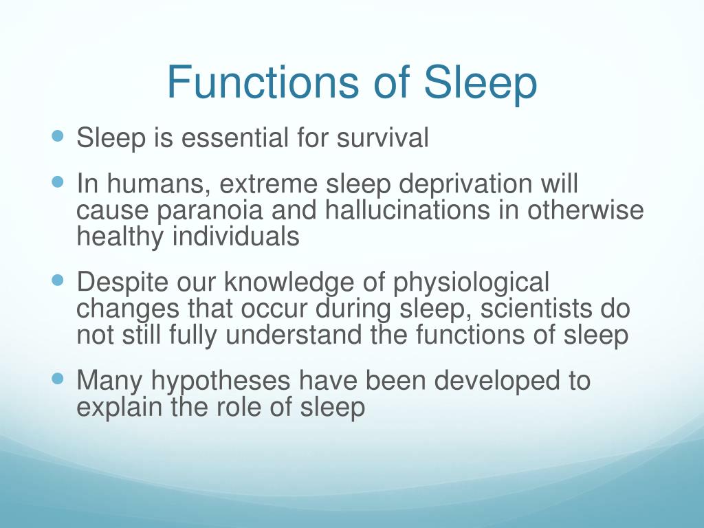 PPT Physiological Functions of Sleep PowerPoint Presentation, free