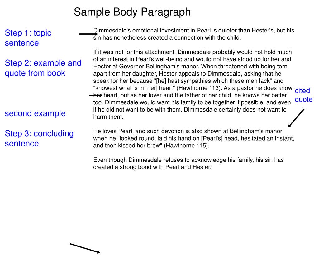 PPT broad general statement (reference the ideas of your essay