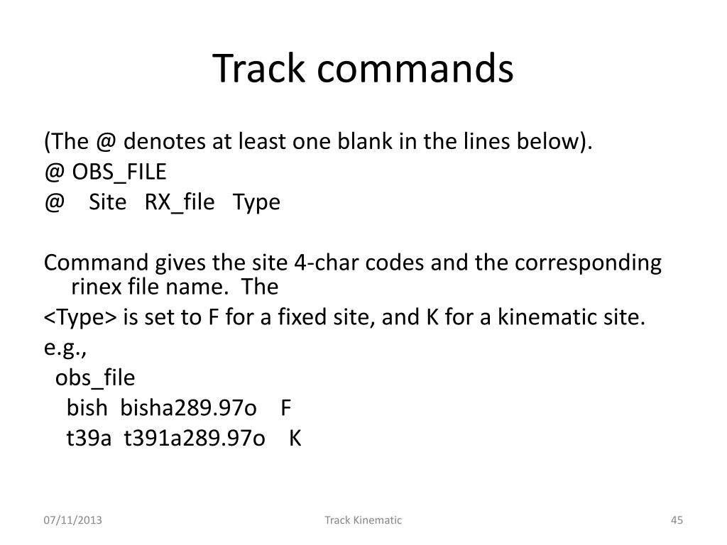 PPT Track Introduction and Commands PowerPoint Presentation, free download ID2333360